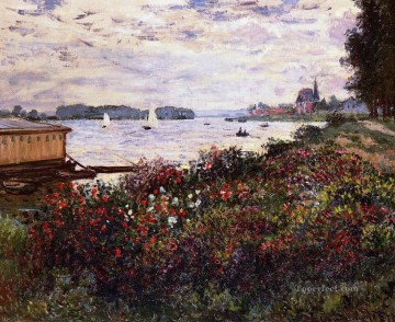Claude Monet Painting - Orilla del río en Argenteuil Claude Monet